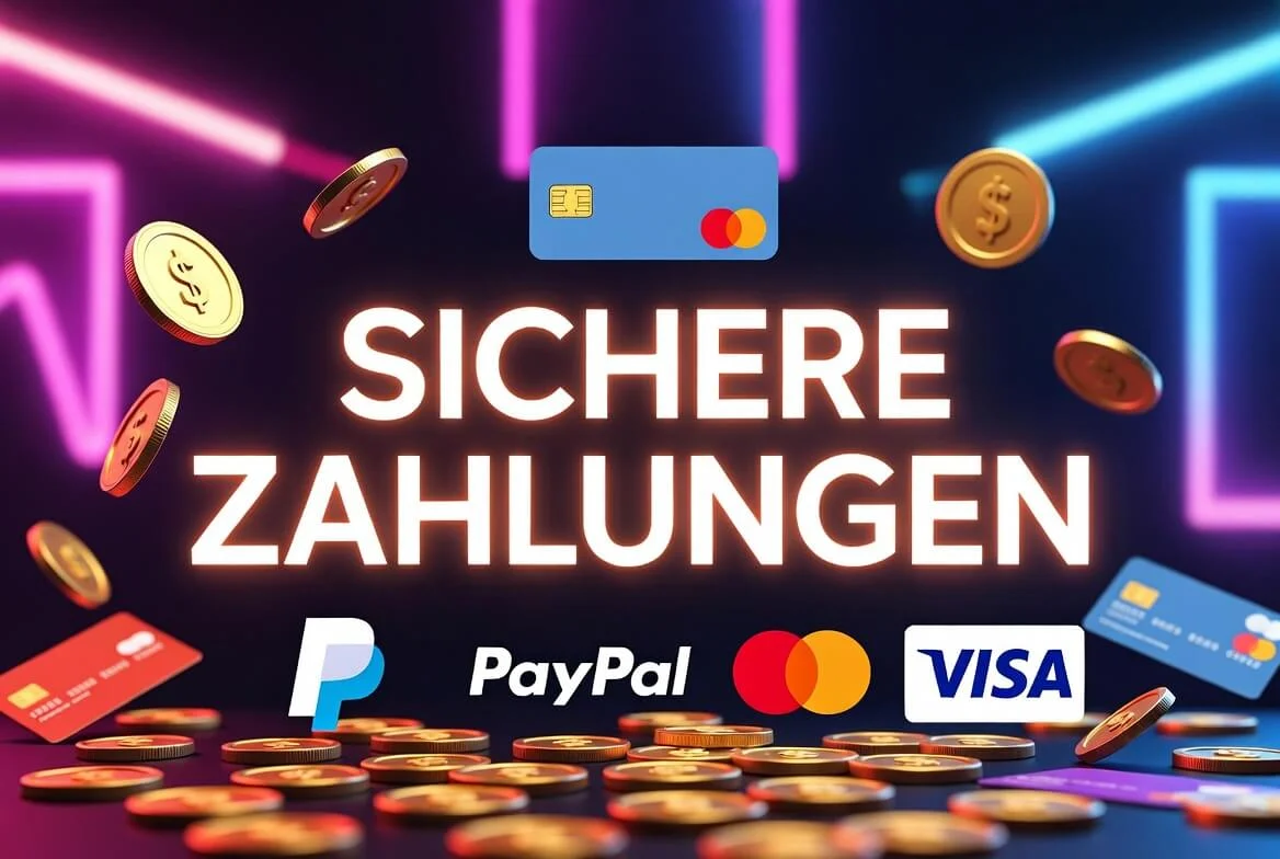 Übersicht akzeptierter Zahlungsmittel inklusive Krypto-Wallets